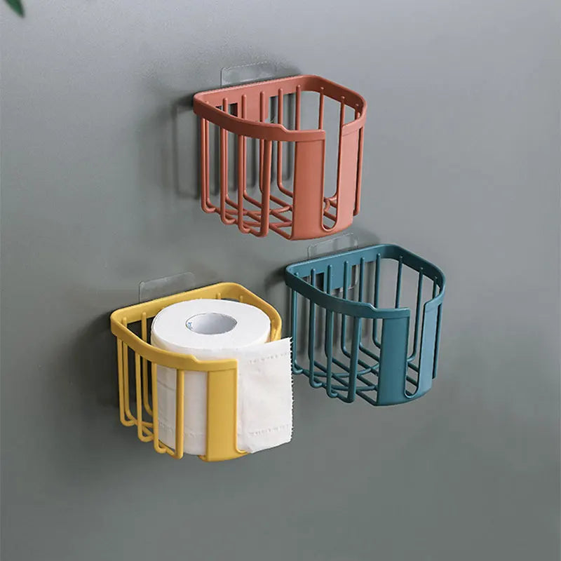 Wall-Mounted Toilet Paper Shelf – Punch-Free, Easy Install