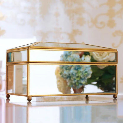 ✨Luxury Mirror Glass Tissue Box – Waterproof Paper Towel Holder✨
