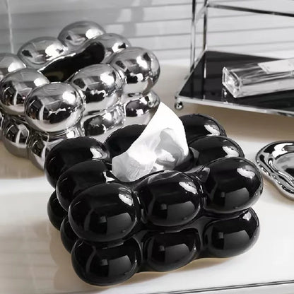 🌸Ceramic Tissue Holder with Drawer – Napkin & Paper Towel Organizer🌸